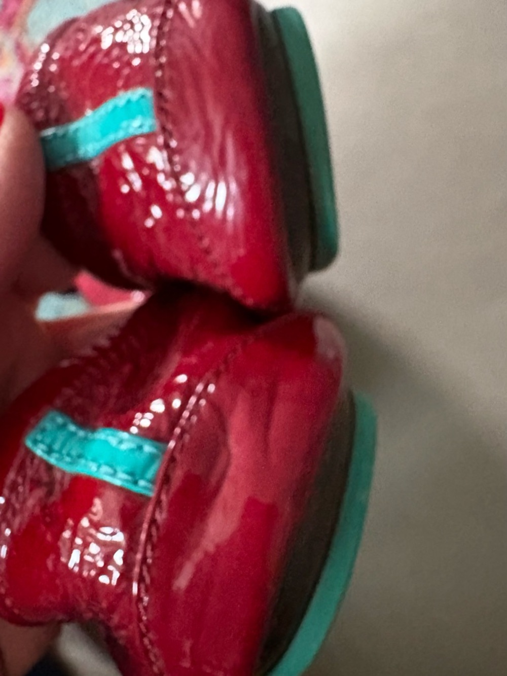 Like New Tieks Ruby Red Patent Leather Ballet Flats - Picture 4 of 5